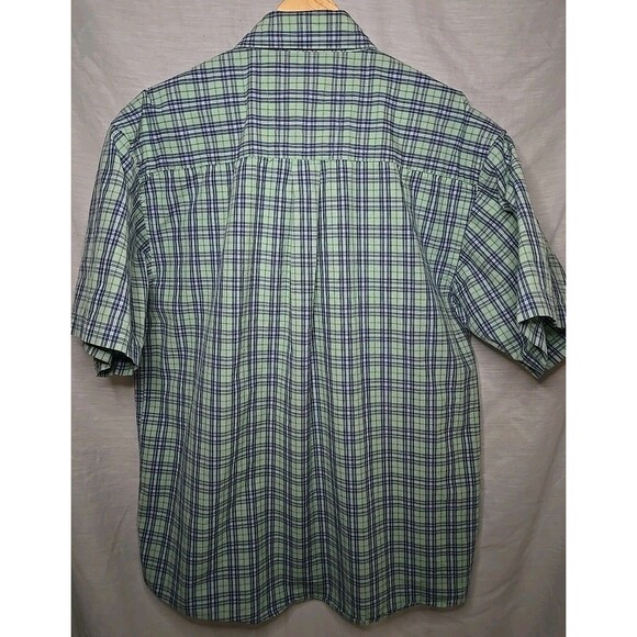 Wrangler George Strait Short Sleeve Button Shirt, Sz XL, Plaid Green/Blue - Picture 6 of 7